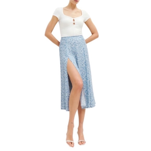 NEW Reformation Zoe Skirt Brooke 12 - Picture 12 of 15